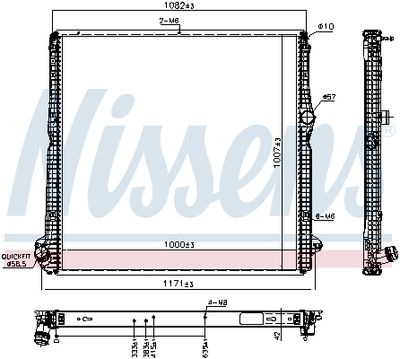Radiator, engine cooling NISSENS 606324