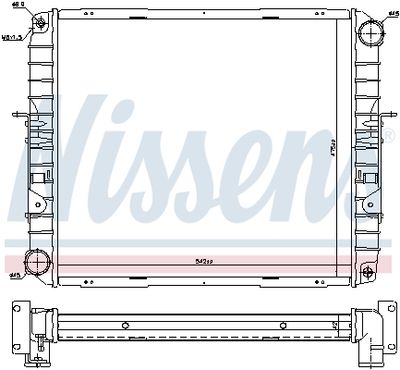 Radiator, engine cooling NISSENS 606355