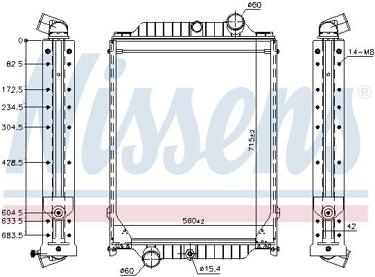 NISSENS 606366 Radiator, engine cooling