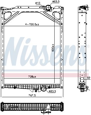 NISSENS 606367 Radiator, engine cooling
