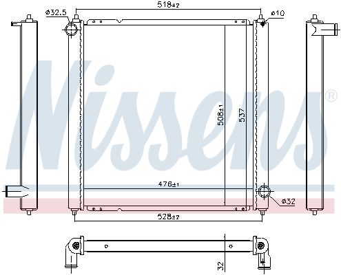 NISSENS 606382 Radiator, engine cooling