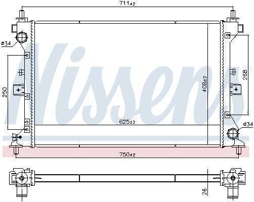 NISSENS 606383 Radiator, engine cooling