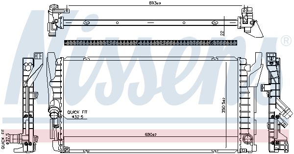 NISSENS 606385 Radiator, engine cooling