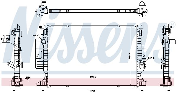 NISSENS 606387 Radiator, engine cooling