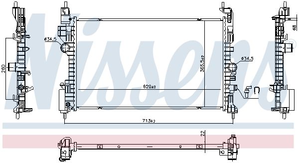 NISSENS 606390 Radiator, engine cooling