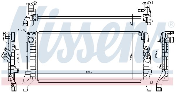 NISSENS 606391 Radiator, engine cooling