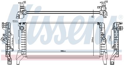 Radiator, engine cooling NISSENS 606391