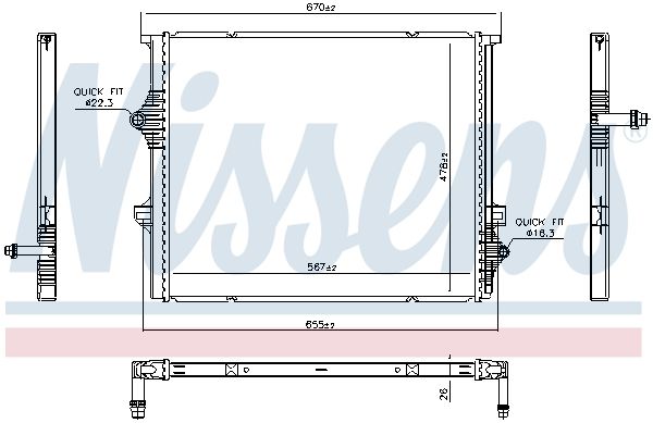 NISSENS 606397 Radiator, engine cooling