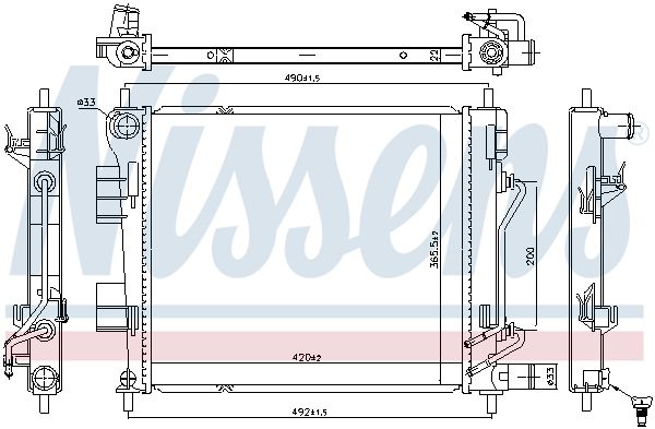 NISSENS 606399 Radiator, engine cooling