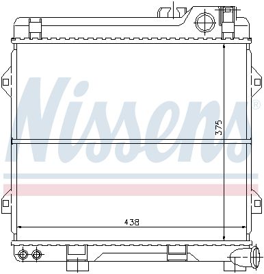 Radiator, engine cooling NISSENS 60639