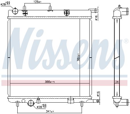 NISSENS 606400 Radiator, engine cooling