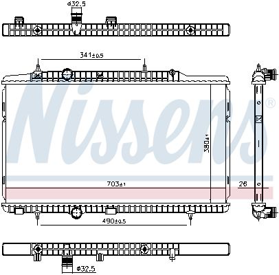 NISSENS 606405 Radiator, engine cooling