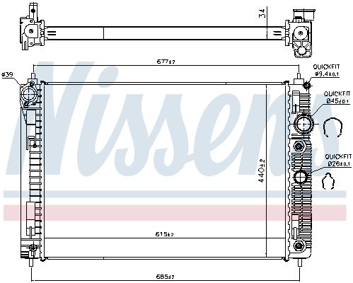 NISSENS 606515 Radiator, engine cooling