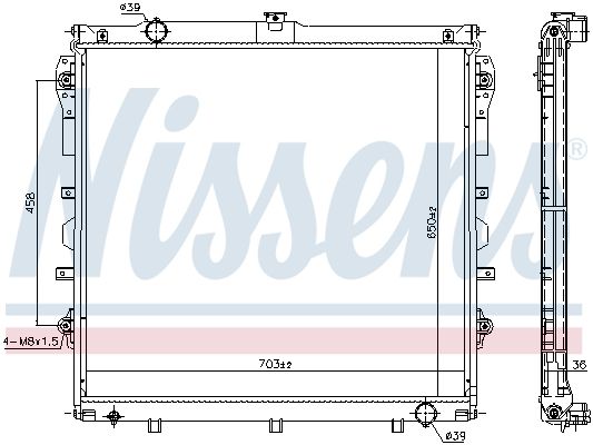 NISSENS 606523 Radiator, engine cooling