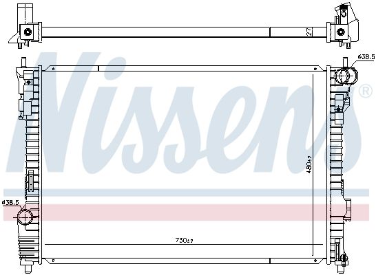 NISSENS 606536 Radiator, engine cooling