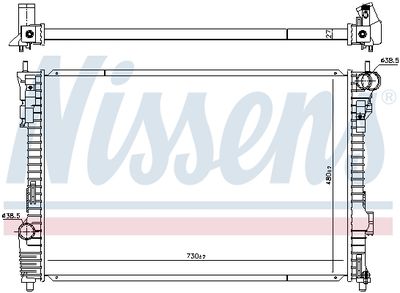 Radiator, engine cooling NISSENS 606536