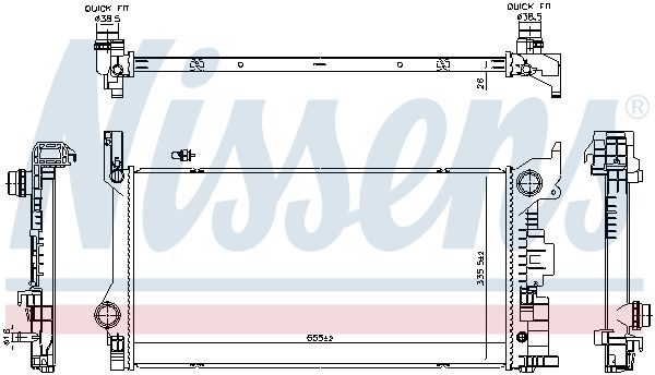 NISSENS 606565 Radiator, engine cooling