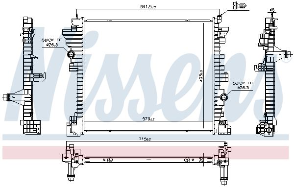 NISSENS 606568 Radiator, engine cooling