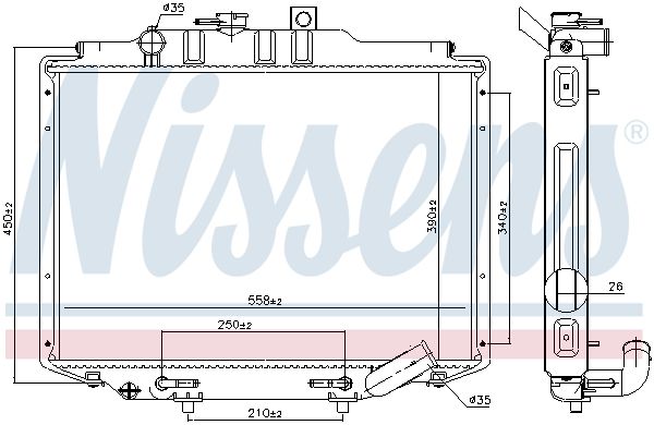 NISSENS 606672 Radiator, engine cooling