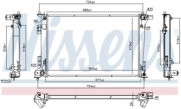 NISSENS 606675 Radiator, engine cooling