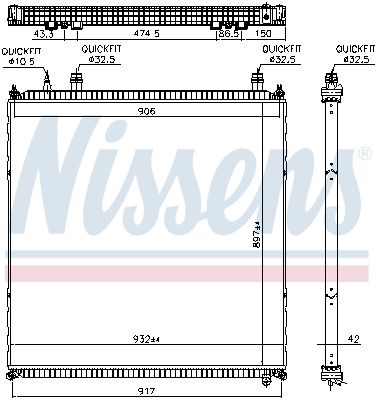 NISSENS 606764 Radiator, engine cooling