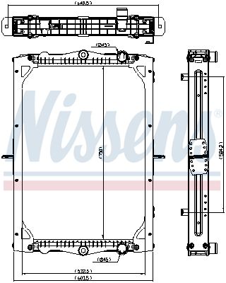 Radiator, engine cooling NISSENS 606772
