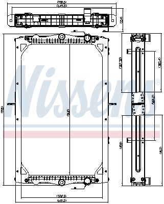 Radiator, engine cooling NISSENS 606777