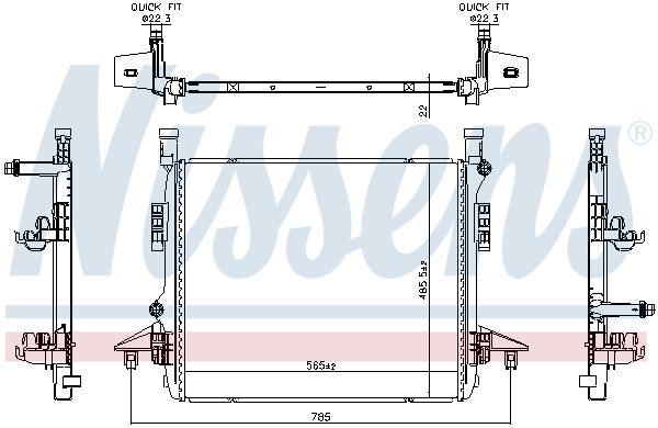 NISSENS 606780 Radiator, engine cooling
