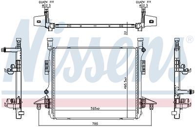 Radiator, engine cooling NISSENS 606780