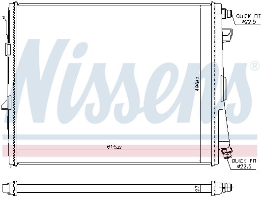 NISSENS 606784 Radiator, engine cooling