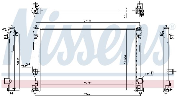 NISSENS 606786 Radiator, engine cooling