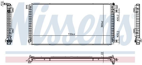 NISSENS 606787 Radiator, engine cooling
