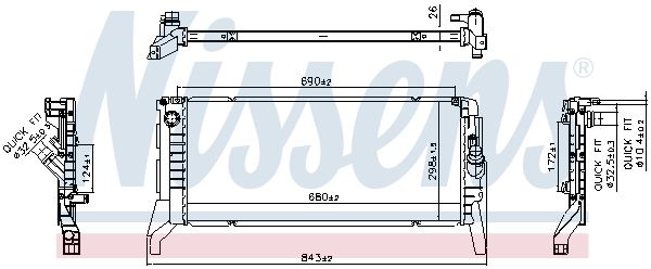 NISSENS 606789 Radiator, engine cooling
