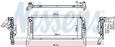 Radiator, engine cooling NISSENS 606789