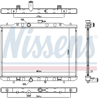 NISSENS 606791 Radiator, engine cooling