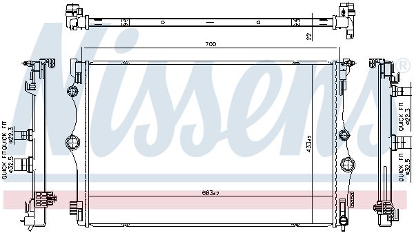NISSENS 606815 Radiator, engine cooling