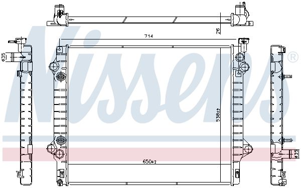 NISSENS 606832 Radiator, engine cooling