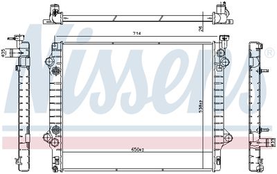 Radiator, engine cooling NISSENS 606832