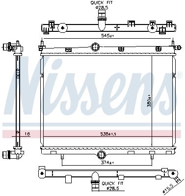 NISSENS 606859 Radiator, engine cooling