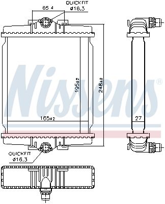Radiator, engine cooling NISSENS 606863