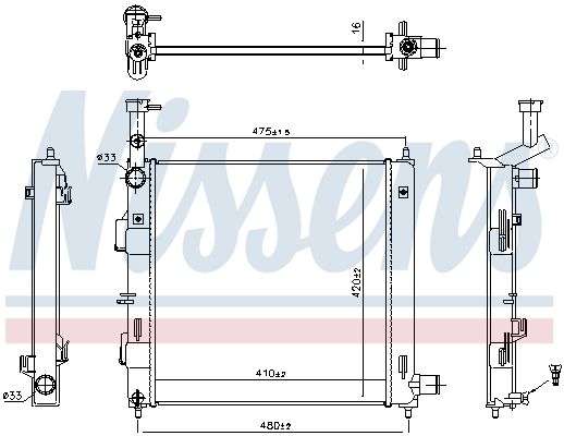 NISSENS 606865 Radiator, engine cooling