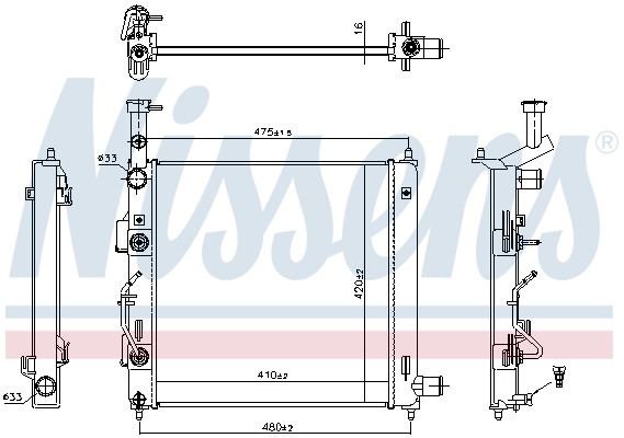 NISSENS 606866 Radiator, engine cooling