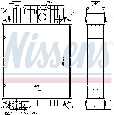 Radiator, engine cooling NISSENS 606881