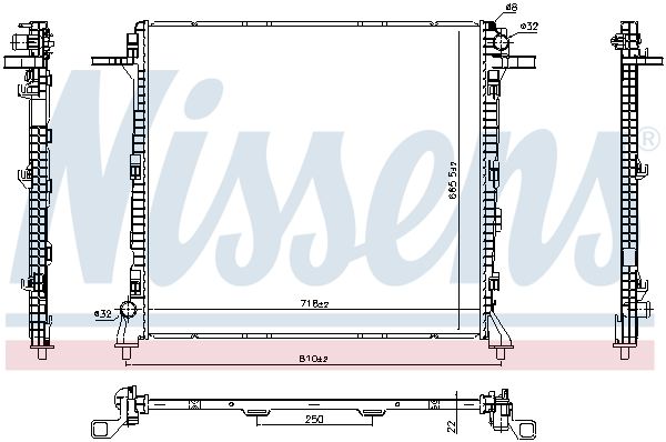 NISSENS 606982 Radiator, engine cooling