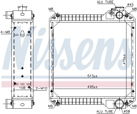 NISSENS 607003 Radiator, engine cooling