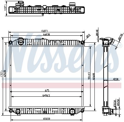 NISSENS 607022 Radiator, engine cooling