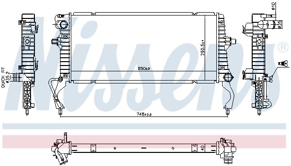 NISSENS 607023 Radiator, engine cooling
