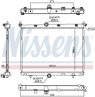 NISSENS 607030 Radiator, engine cooling