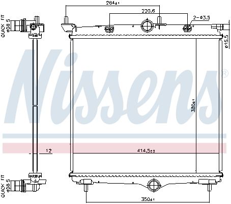 NISSENS 607031 Radiator, engine cooling