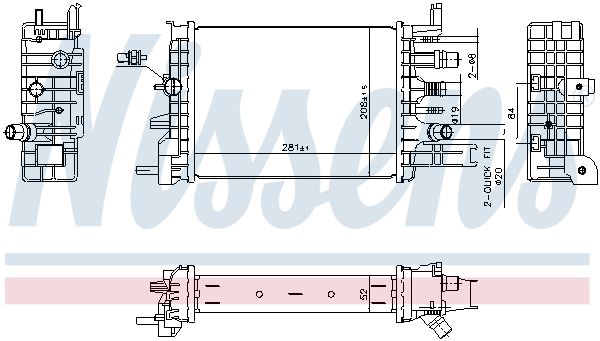 NISSENS 607033 Radiator, engine cooling